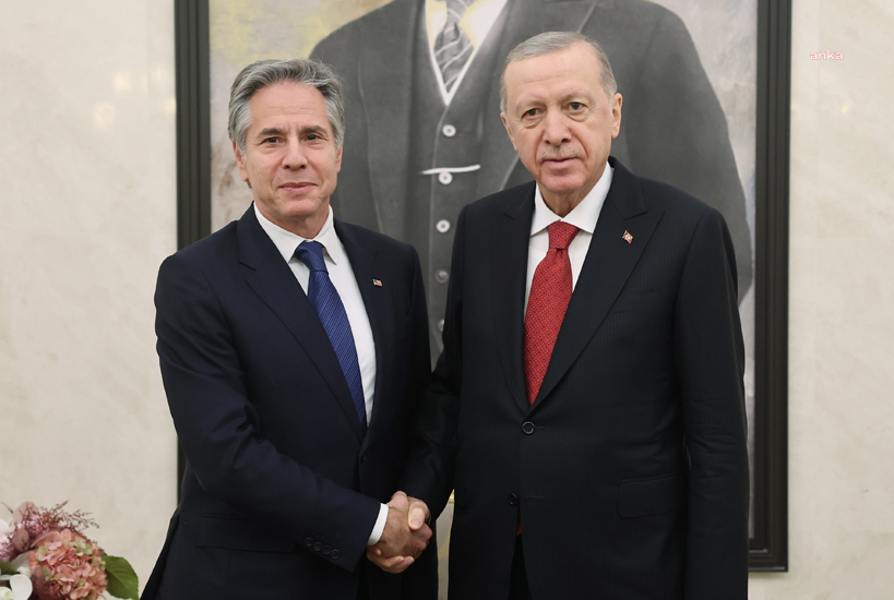 Cumhurbaşkanı Erdoğan, Abd Dışişleri Bakanı Blinken'ı Kabul Etti