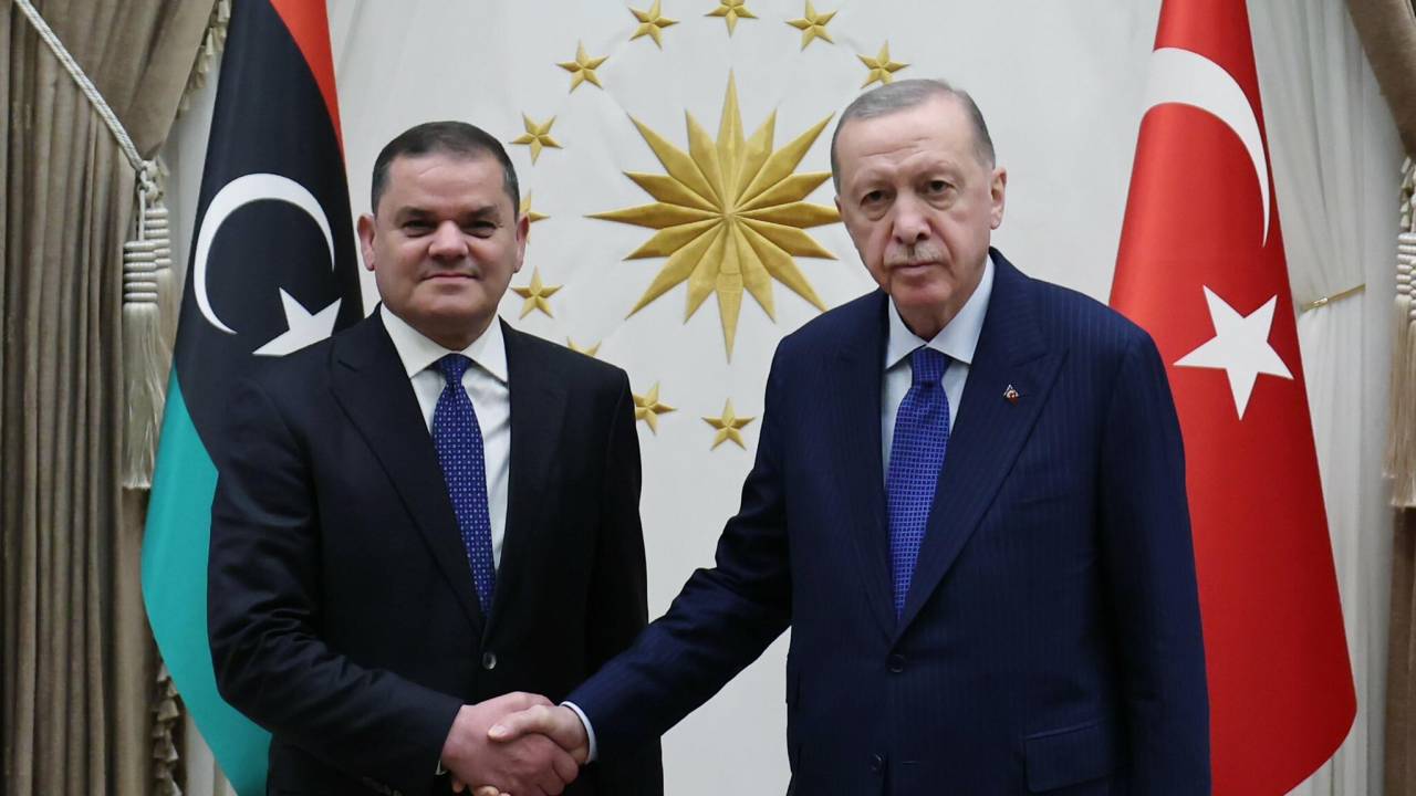 Cumhurbaşkanı Erdoğan, Libya Millî Birlik Hükümeti Başbakanı Dibeybe İle Görüştü