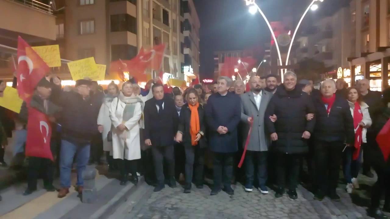 Samsun’un Atakum İlçesinde İmamoğlu Protestosu
