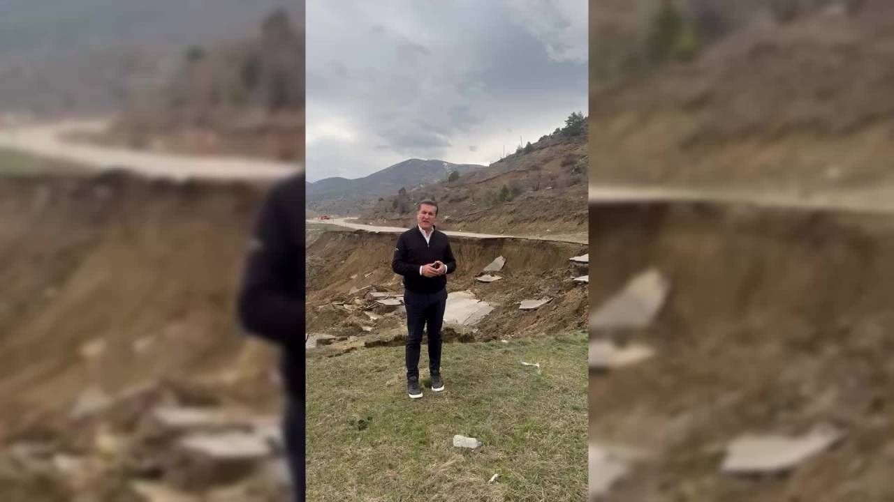 Erzincan-kelkit Karayolu'nda Çökme... Mustafa Sarıgül: "Acilen Ahmediye Tüneli'nin Yapılması Lazım"
