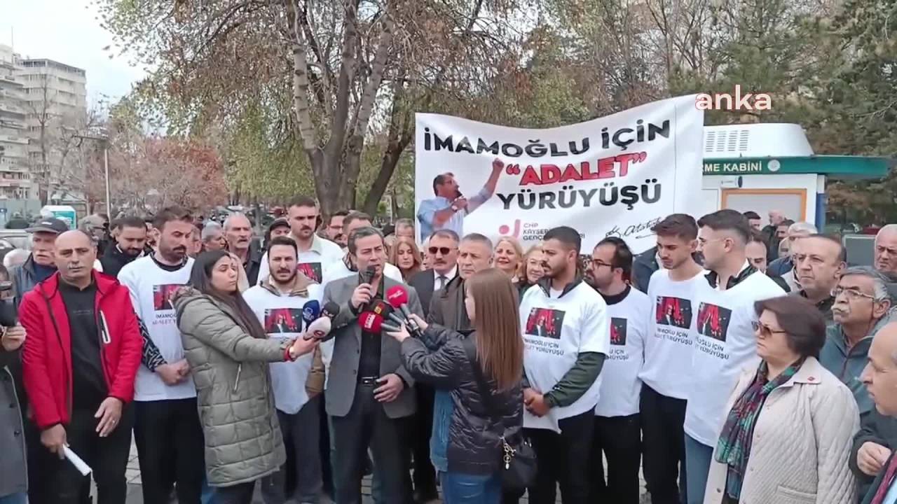 Chp Kayseri Gençlik Kolları, İmamoğlu İçin Yozgat'a Adalet Yürüyüşü Başlattı