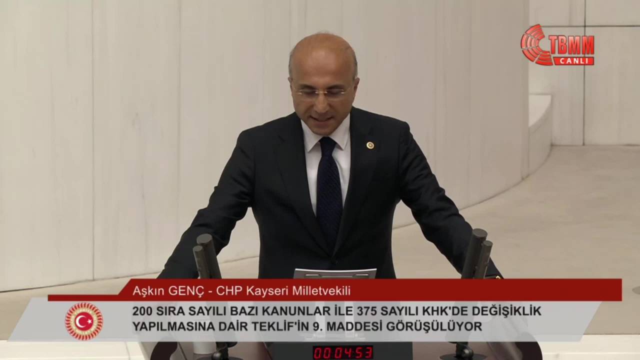 Chp’li Aşkın Genç: Devlet Her 1 Liralık Faiz Gelirine Karşılık Yaklaşık 16 Lira Faiz Ödemesi Yapmakta