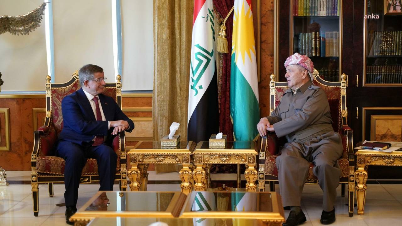 Ahmet Davutoğlu, Cumhurbaşkanı Abdullatif Reşid, Ikby Başkanı Neçirvan Barzani Ve Mesud Barzani İle Görüştü