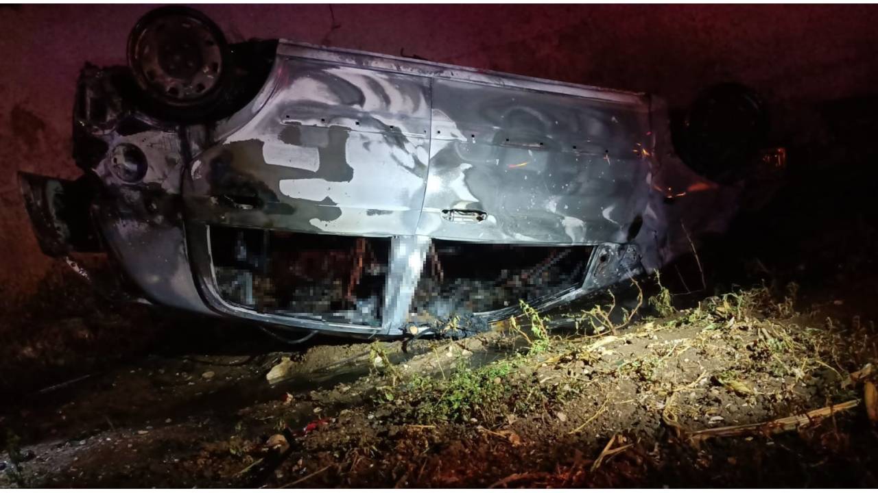 Burdur'da Takla Atan Otomobil Alev Aldı: 1 Ölü, 1 Yaralı