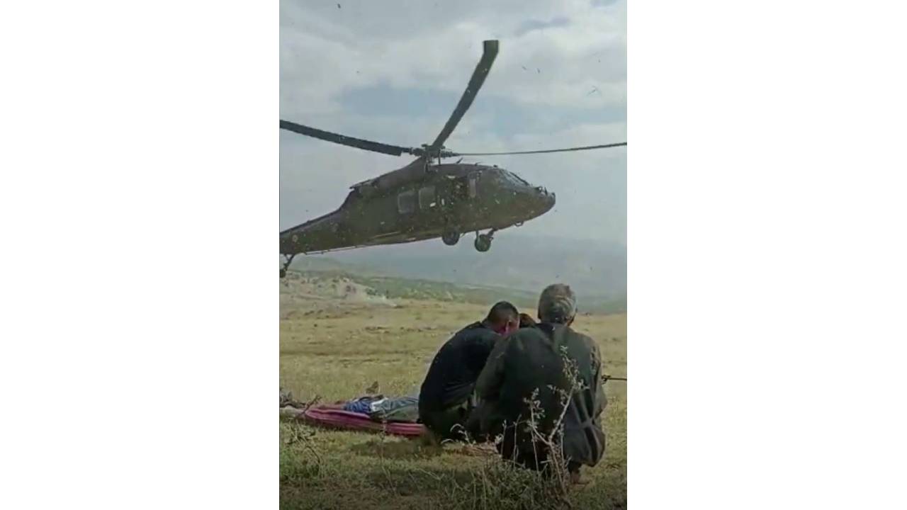 Domuz Saldırısında Yaralandı, Askeri Helikopterle Hastaneye Yetiştirildi