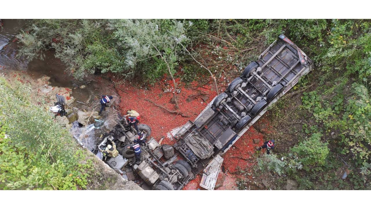Viyadükten Dereye Uçan Tır’ın Şoförü Öldü, Oğlu Ağır Yaralı