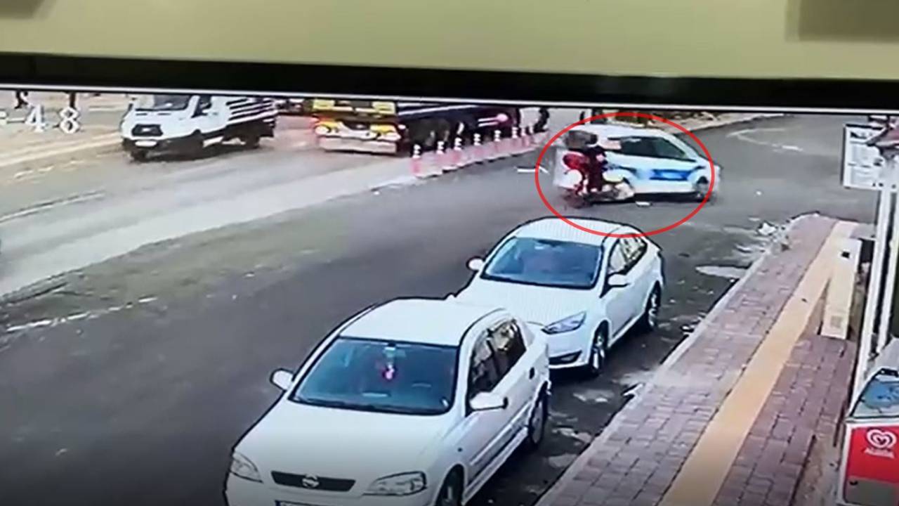 Polis Aracına Çarpan Motorlu Kurye Ağır Yaralandı