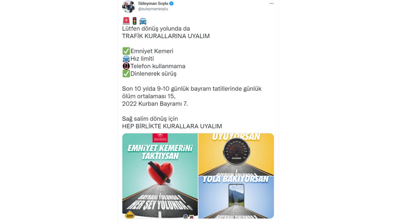 Bakan Soylu'dan 'dönüş' Uyarısı