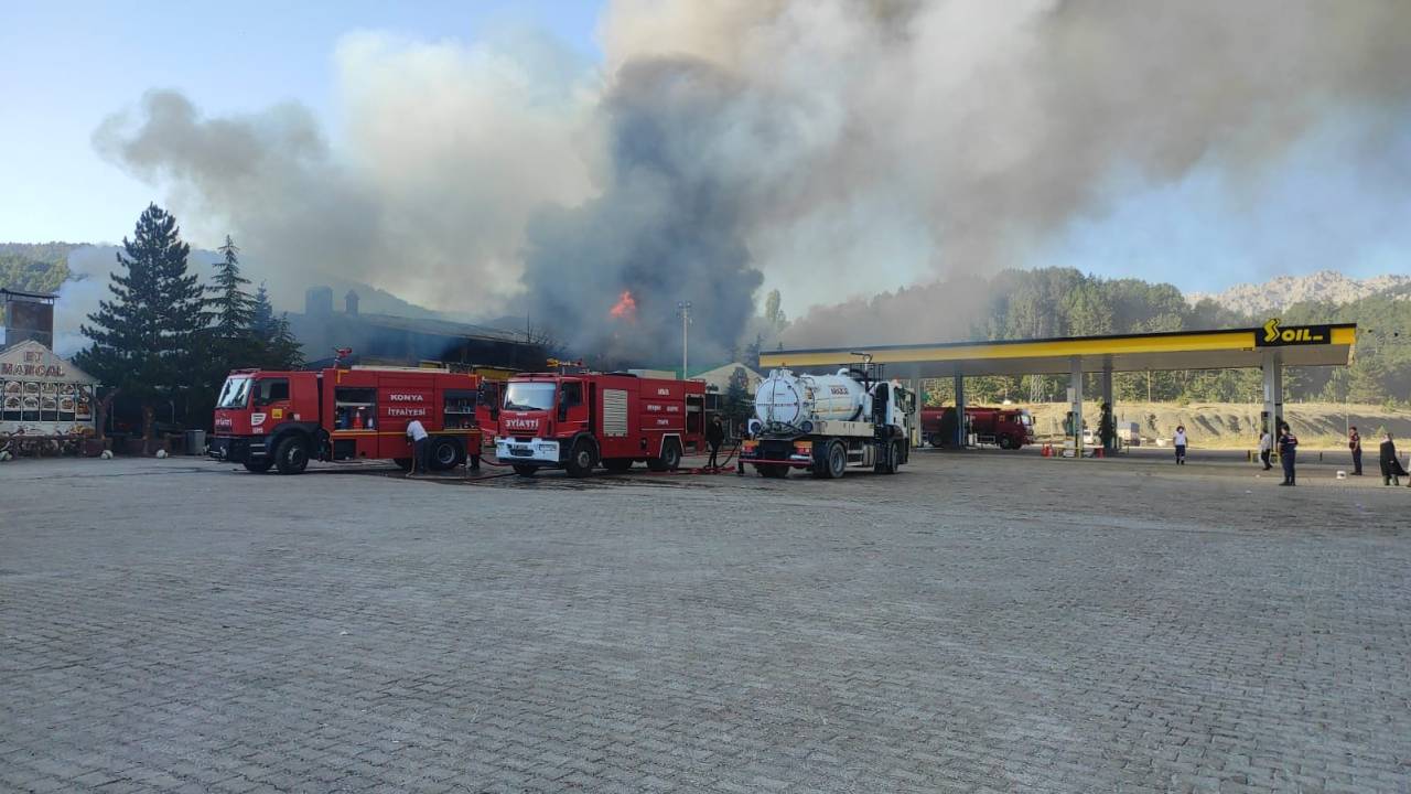 Konya'da Dinlenme Tesisinde Yangın