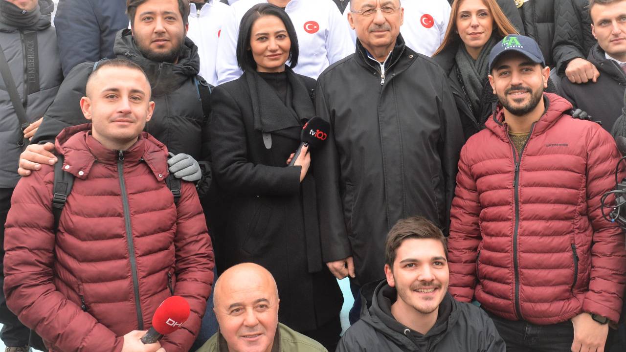 Fuat Oktay, gazetecilerin bisiklet sürüş etkinliğine katıldı