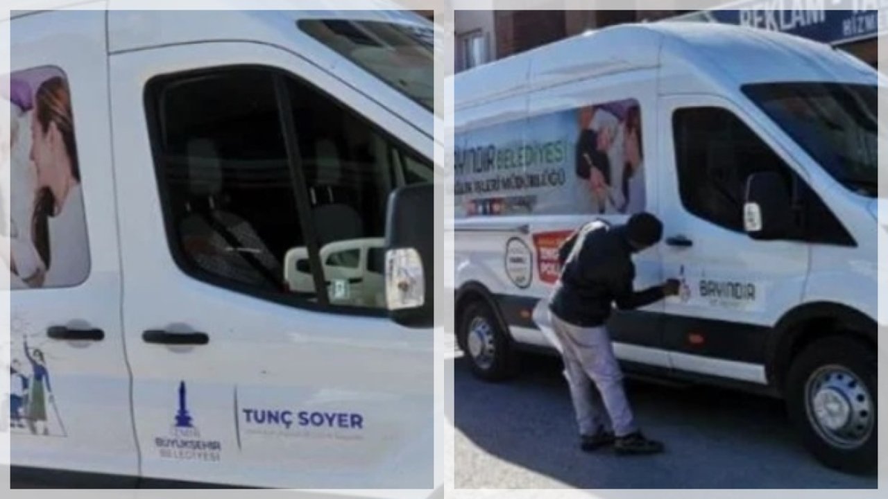 AKP'li belediyeden İBB'ye ait araca provokasyon! Tunç Soyer'in adını böyle karaladı...