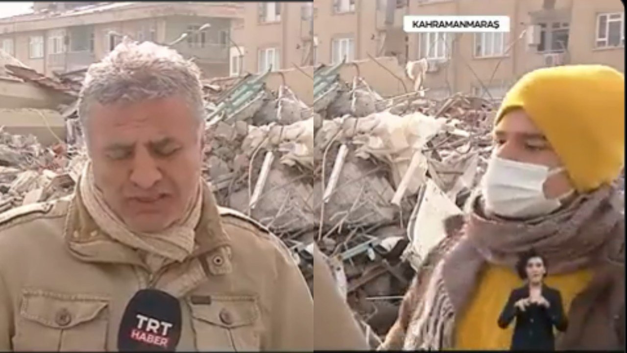 TRT yayınında depremzedenin sorusuna sansür: “50 saat boyunca yalnızdık”