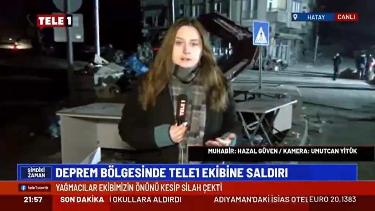TELE1 ekibinin afet bölgesinde zor anları! Yağmacıların elinden canlarını zor kurtardılar