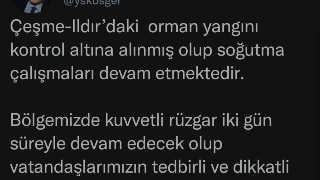 Çeşme'de Otluk Alanda Çıkan Yangın Korkuttu (3)