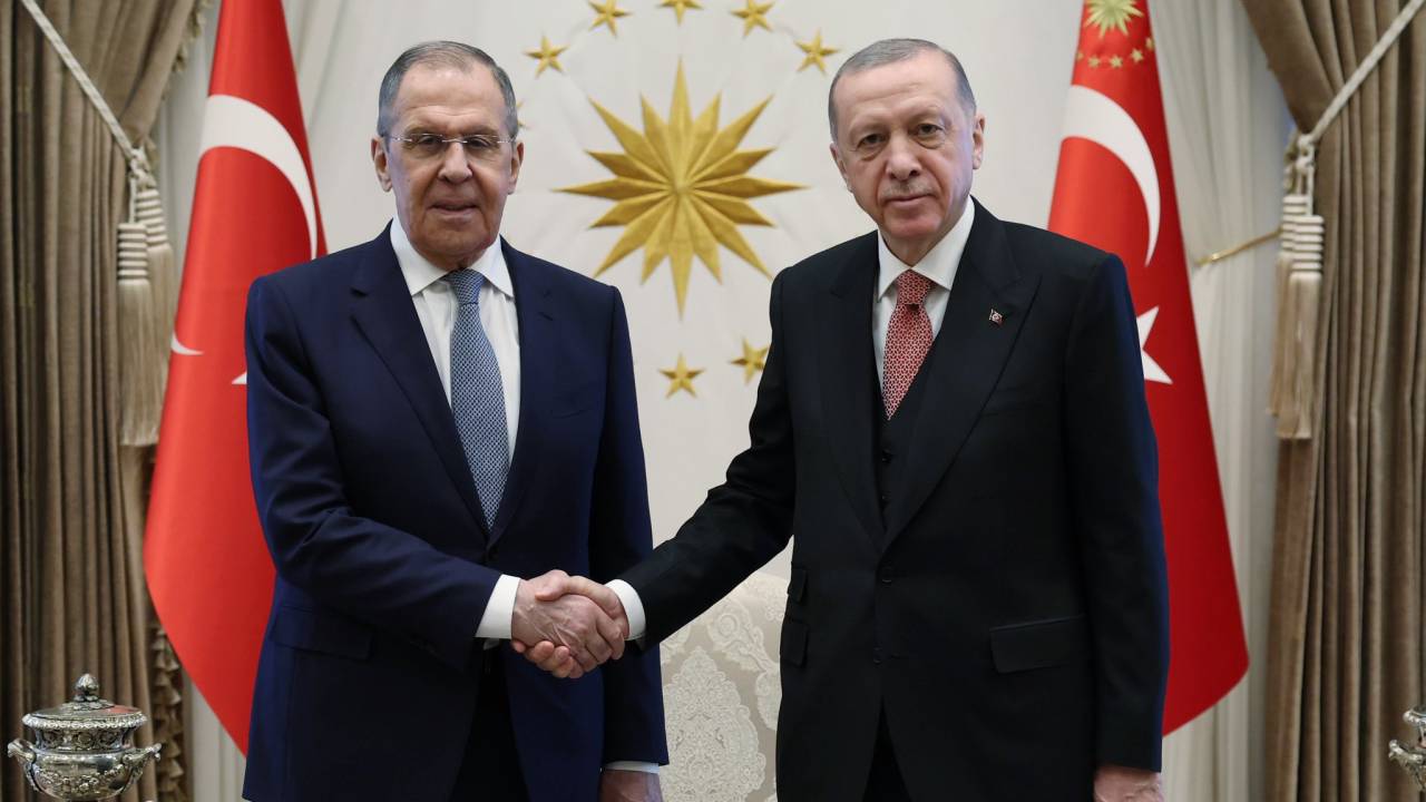 Cumhurbaşkanı Erdoğan, Rusya Dışişleri Bakanı Lavrov İle Cumhurbaşkanlığı'nda Bir Araya Geldi