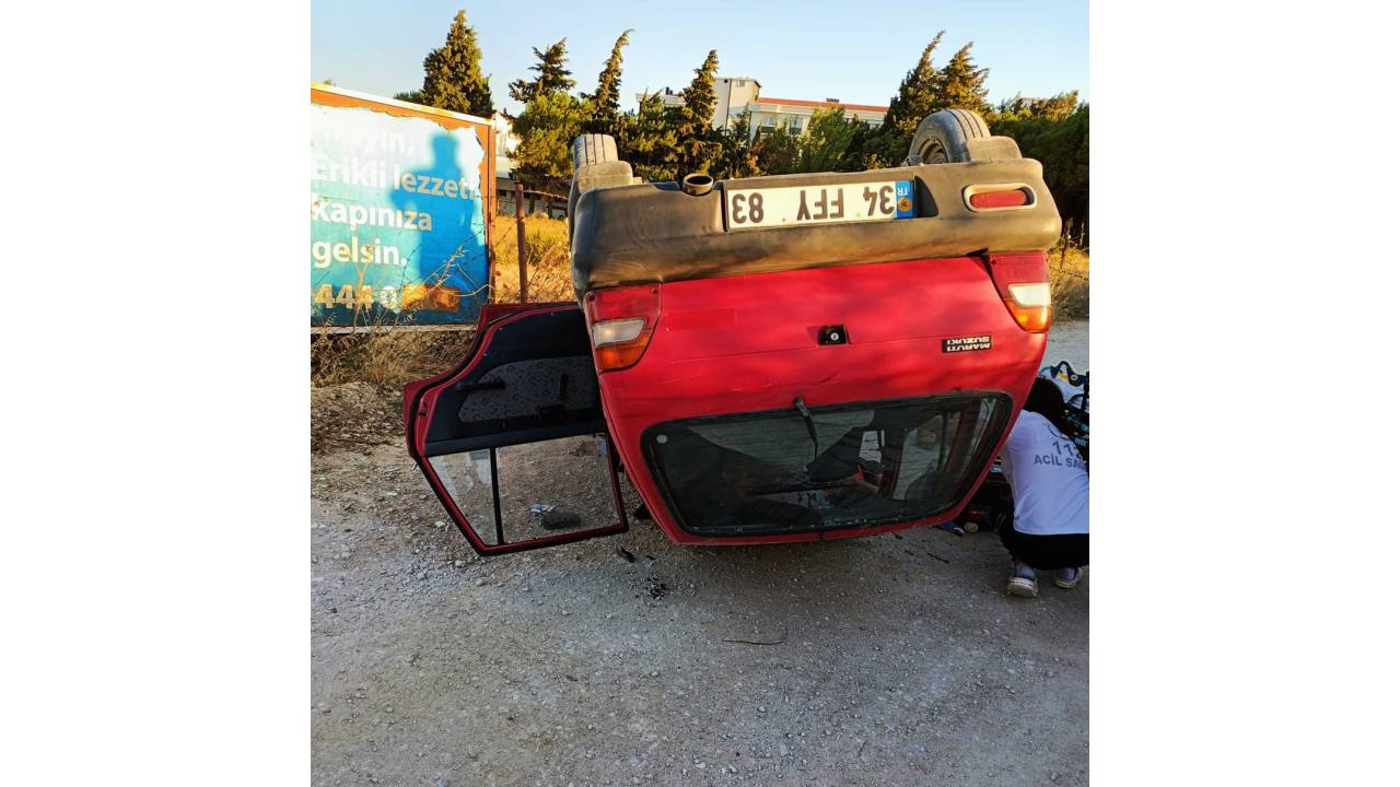 Gelibolu’da Otomobil Takla Attı: 1 Ölü, 2 Yaralı