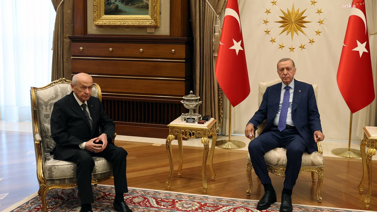 Erdoğan, Cumhurbaşkanlığı’nda Bahçeli İle Bir Araya Geldi