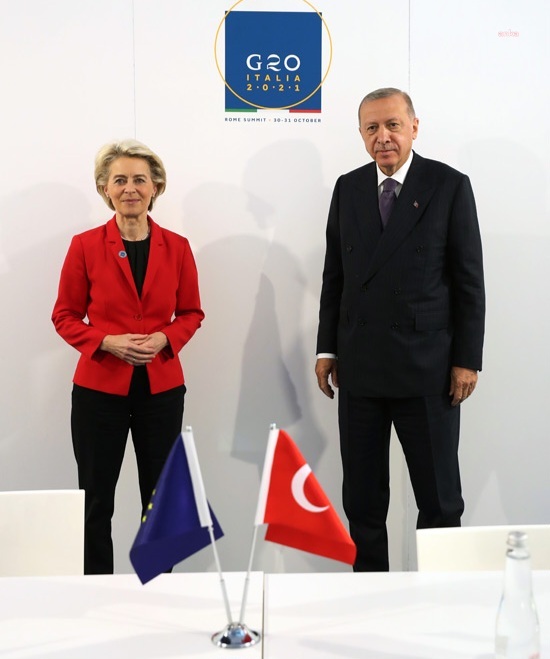 Erdoğan, Ab Komisyonu Başkanı Ursula Von Der Leyen İle Görüştü