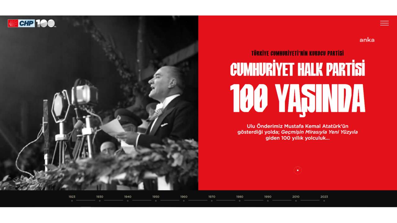 "Chp 100.yıl" İnternet Sitesi Açıldı