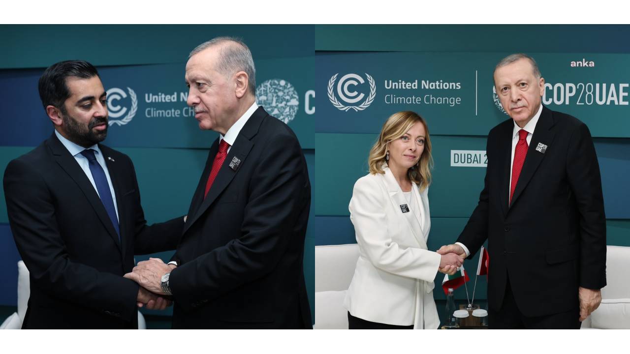 Cumhurbaşkanı Erdoğan Dubai'de İskoçya Başbakanı Yusuf Ve İtalya Başbakanı Meloni İ İle Görüştü