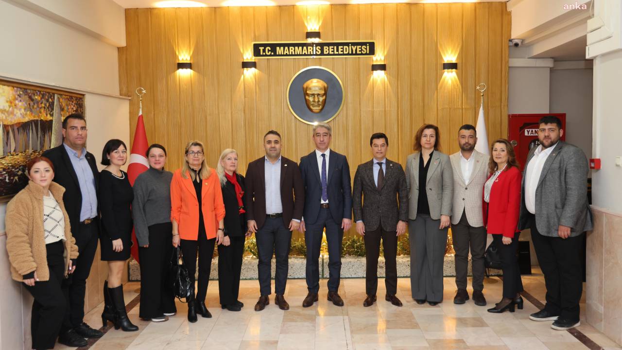 Chp Marmaris Belediye Başkan Adayı Acar Ünlü, Mevcut Başkan Mehmet Oktay'ı Ziyaret Etti