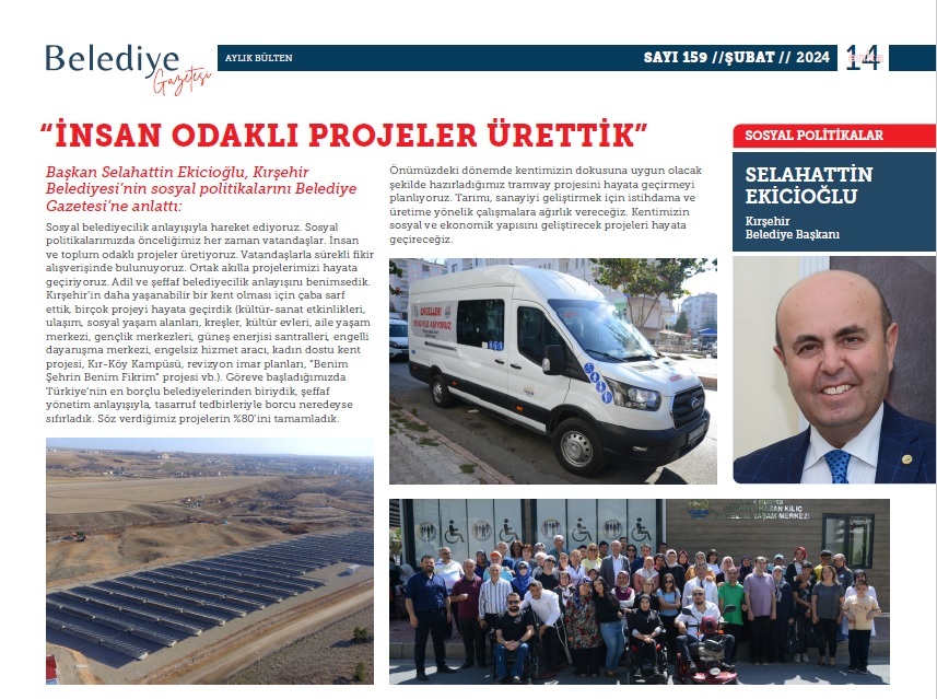 Kırşehir Belediye Başkanı Ekicioğlu, Sosyal Politikalarını Anlattı