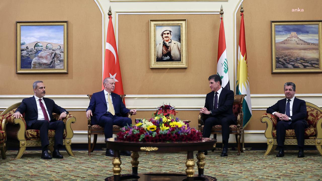 Erdoğan, Erbil’de Neçirvan Ve Mesrur Barzani İle Görüştü