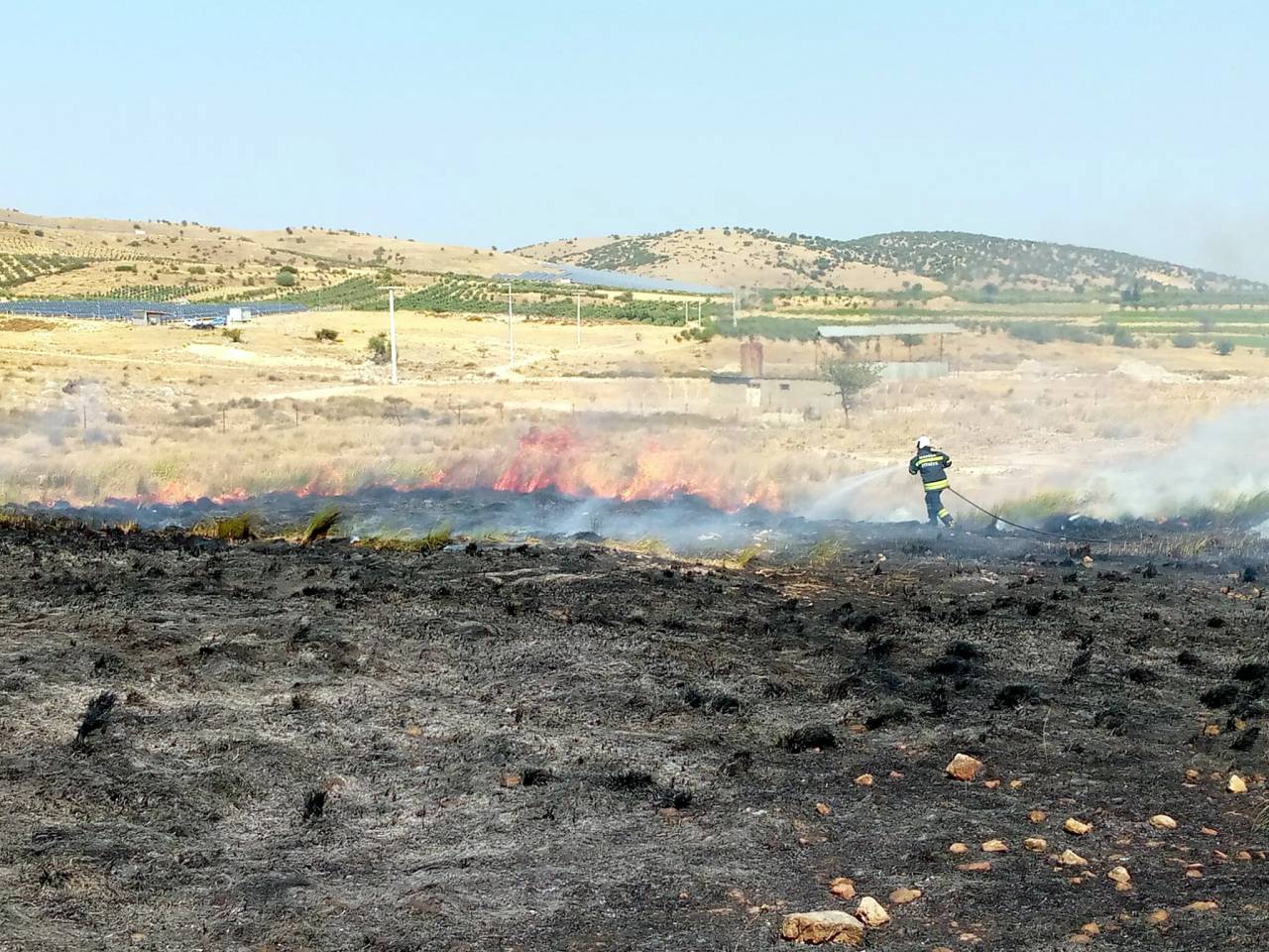 Ot Yangını Tarihi Kaplıcalara Sıçramadan Kontrol Altına Alındı