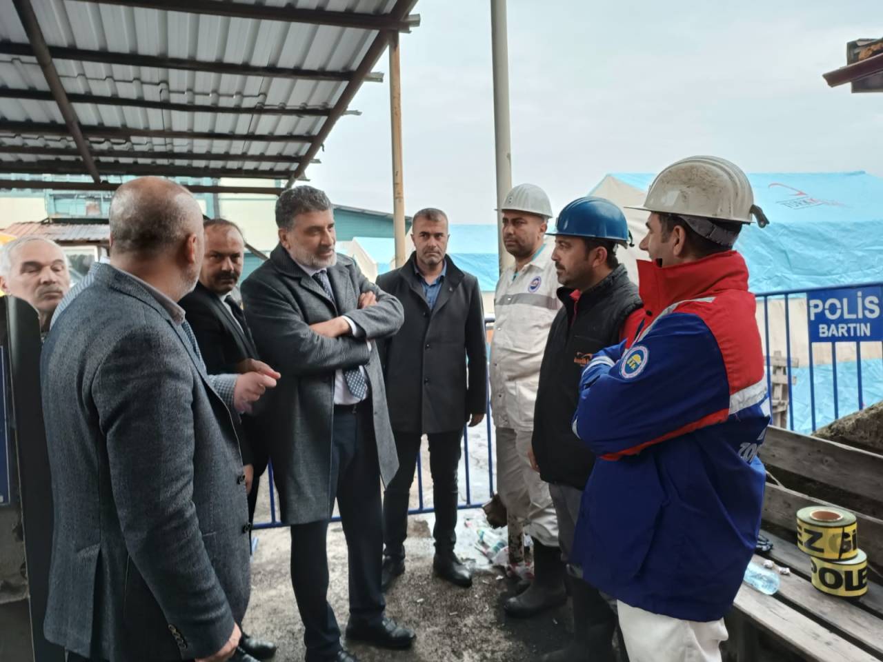 Milli Yol Partisi Lideri Remzi Çayır Patlamanın Yaşandığı Maden Ocağına Gitti